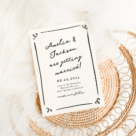 手お洒落引き結婚の 招待状