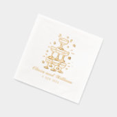 手お洒落引き結婚の 箔ナプキン (左)