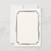 手お洒落引き結婚のQR予測できな RSVPカード (裏面)