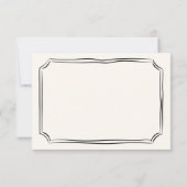 手お洒落引き結婚のRSVP予測できなカード 出欠カード (裏面)