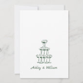 手お洒落引き結婚式の日付を保存 招待状 (裏面)