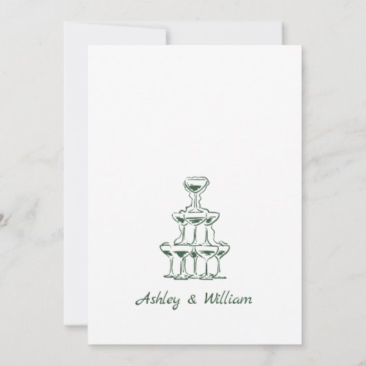 手お洒落引き結婚式の日付を保存 招待状 (裏面)