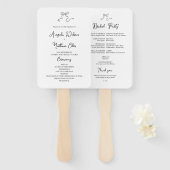 手お洒落引き結婚式 プログラムファン ハンドファン (正面&裏面)