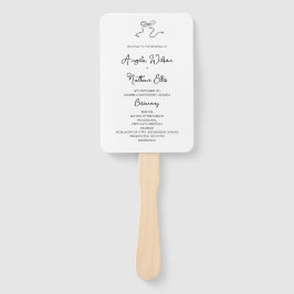 手お洒落引き結婚式 プログラムファン ハンドファン