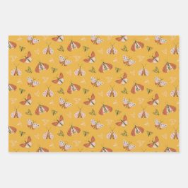 手お洒落引き網ボーホパターン ラッピングペーパーシート