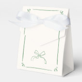 手お洒落引き緑ブライダルシャワー フェイバーボックス (正面サイド)