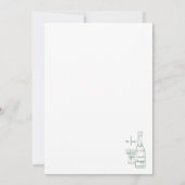 手お洒落引き緑結婚の セーブザデート (裏面)