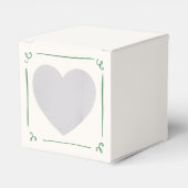 手お洒落引き緑結婚の フェイバーボックス (正面サイド)