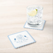 手お洒落引き航海の沿岸結婚部 ペーパーコースター (インサイチュ)