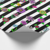 手お洒落引き花 ラッピングペーパー (角)