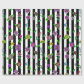 手お洒落引き花 ラッピングペーパー (フラット)