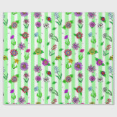 手お洒落引き花 ラッピングペーパー (フラット)