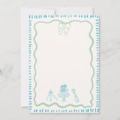 手お洒落引き落書きボイ結婚ブ 招待状 (裏面)