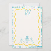 手お洒落引き落書きボイ結婚ブ 招待状 (裏面)