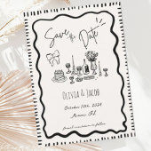 手お洒落引き落書きボイ結婚ブ 招待状