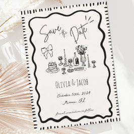 手お洒落引き落書きボイ結婚ブ 招待状