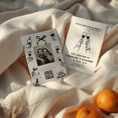 手お洒落引き落書き結婚式招待状 招待状