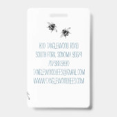 手お洒落引き蜂蜜ビー養蜂場フローラ バッジ (裏面)