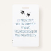 手お洒落引き蜂蜜ビー養蜂場フローラ バッジ (裏面)