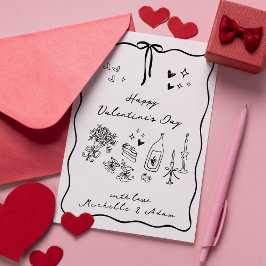 手お洒落引き要素バレンタインデー シーズンカード