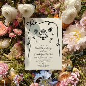 手お洒落引き誕生日パーティー 招待状