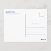 手お洒落引き赤ちゃんシャワーブランチ ポストカード (裏面)