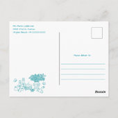 手お洒落引き赤ちゃんシャワーブランチ ポストカード (裏面)