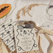 手お洒落引き赤ちゃんシャワー 招待状