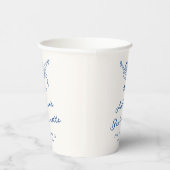 手お洒落引き青バチェロレッテ 紙コップ (右)