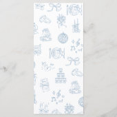 手お洒落引き青図解入りの、写真付きの結婚の メニュー (裏面)