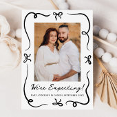 手お洒落引き黒弓2写真妊娠 案内状