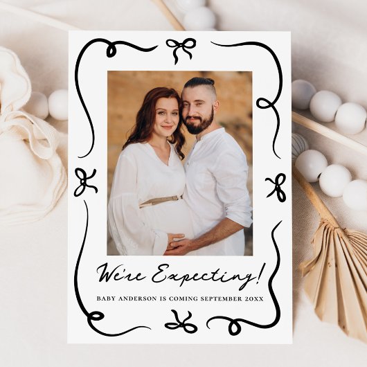 手お洒落引き黒弓2写真妊娠 案内状