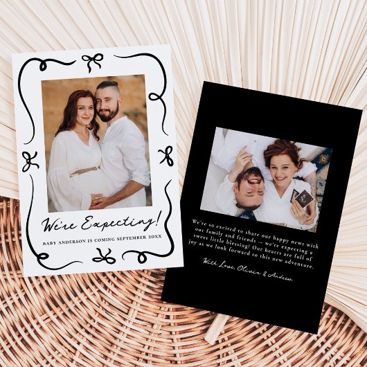手お洒落引き黒弓2写真妊娠 案内状