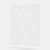 手お洒落引き30歳の誕生日ドリンクパーティー アクリルサイン (傾斜)