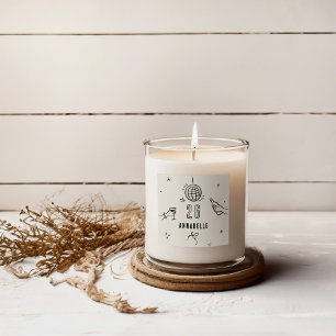 手お洒落引き30歳の誕生日ドリンクパーティー スクエアシール