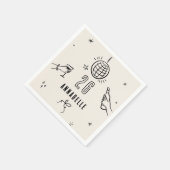 手お洒落引き30歳の誕生日ドリンクパーティー スタンダードカクテルナプキン (角)