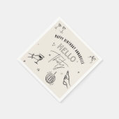 手お洒落引き30歳の誕生日ドリンクパーティー スタンダードカクテルナプキン (角)