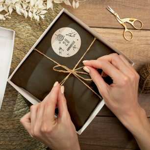 手お洒落引き30歳の誕生日ドリンクパーティー ラウンドシール