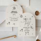 手お洒落引き30歳の誕生日ドリンクパーティー 招待状