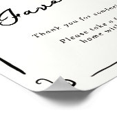 手お洒落引き ポスター (角)