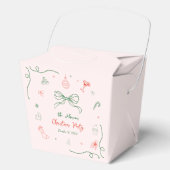 手お洒落描きおもしろいフランスのクリスマスパーティー フェイバーボックス (正面)