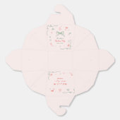 手お洒落描きおもしろいフランスのクリスマスパーティー フェイバーボックス (見開き)