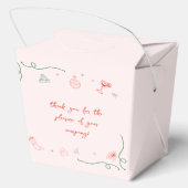 手お洒落描きおもしろいフランスのクリスマスパーティー フェイバーボックス (裏面)