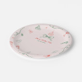 手お洒落描きおもしろいフランスのクリスマスパーティー ペーパープレート (アングル)