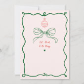 手お洒落描きおもしろいフランスのクリスマスパーティー 招待状 (裏面)