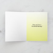 手お洒落描きお誕生日ケーキパーソナライズされた カード (内部)