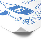 手お洒落描きイラストドードル結婚ズ ポスター (角)