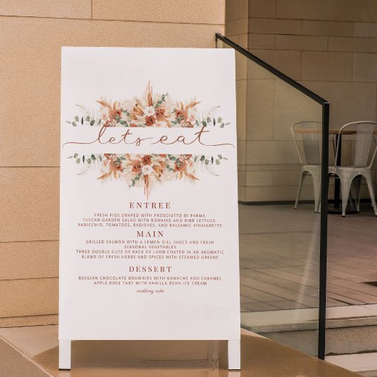 手お洒落描きスクリプ結婚トのメニューポスター ポスター