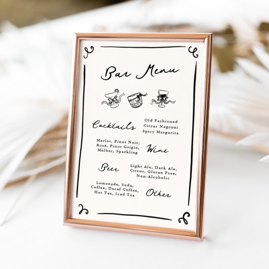 手お洒落描きバー ポスター