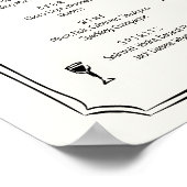 手お洒落描きフランスのの結婚バー ポスター (角)